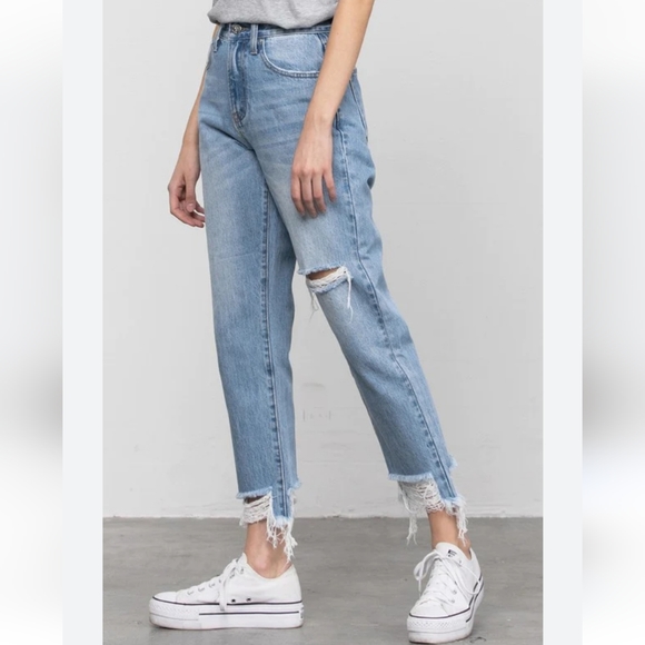 We The Free Denim - We The Free mid rise distressed jeans